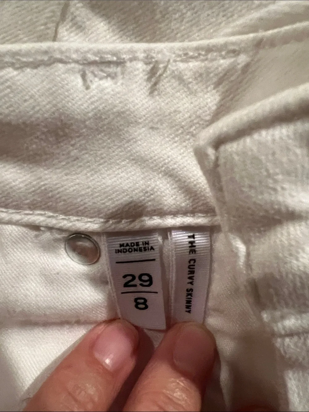 LOFT White The Curvy Skinny Jeans, sz 8 - Picture 2 of 4